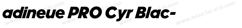 adineue PRO Cyr Blac字体转换